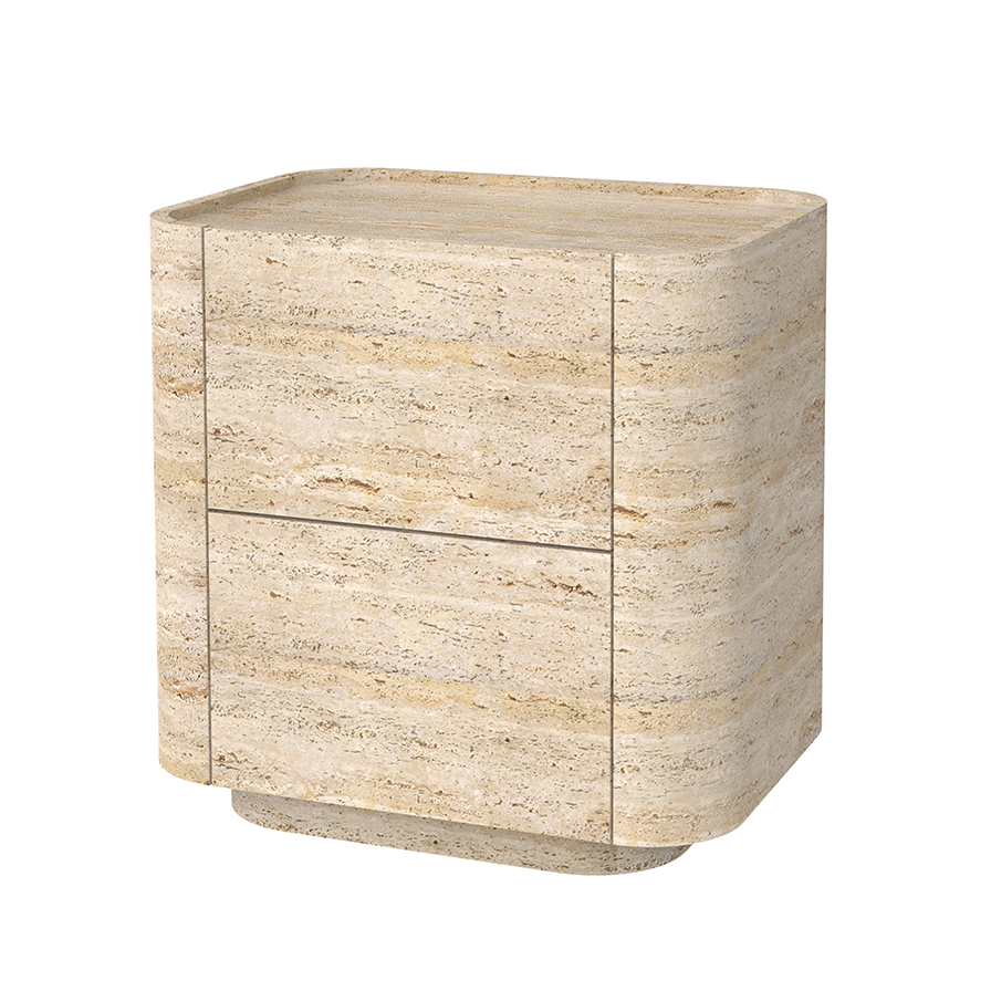Curutimber Stone Texture Nightstand